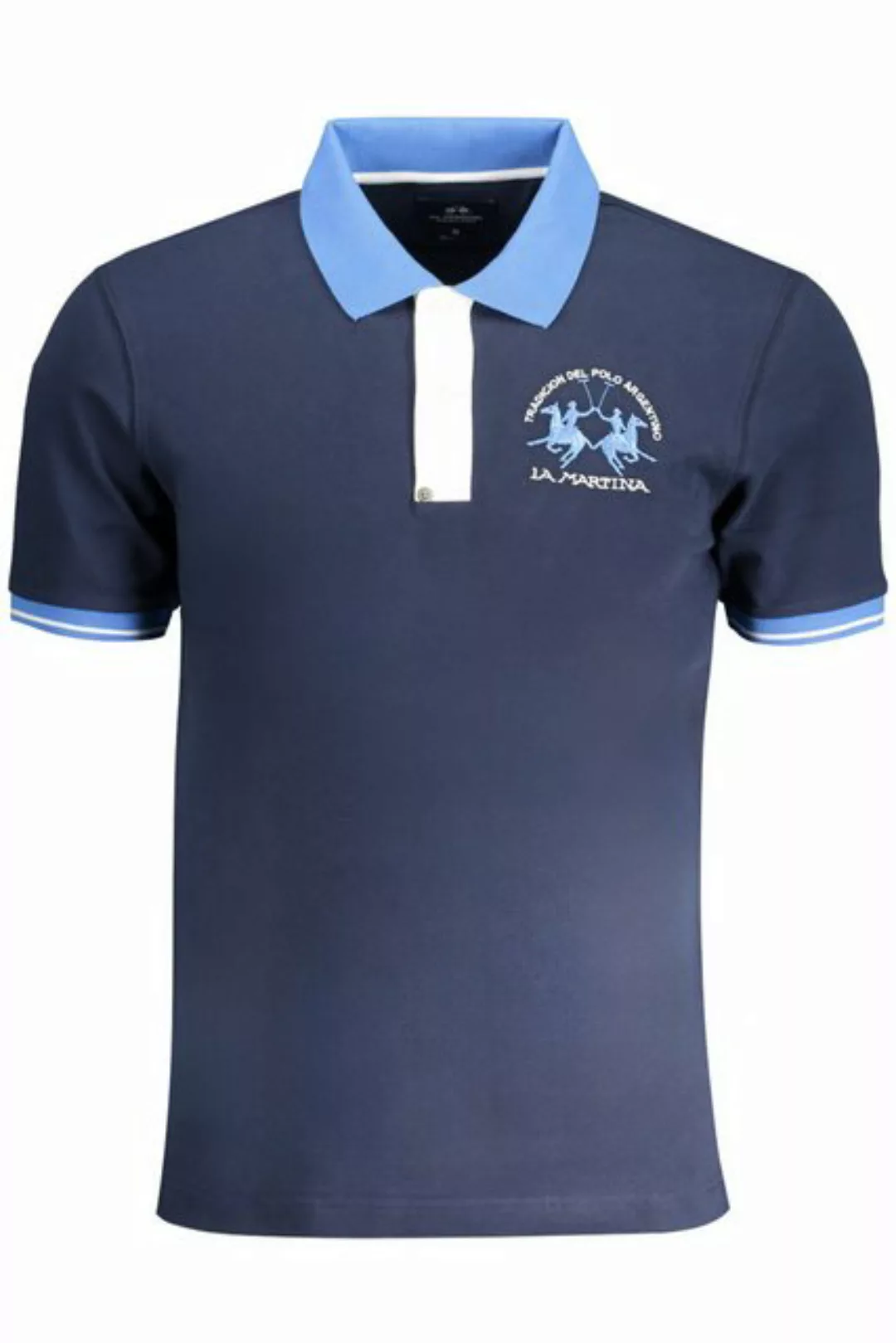 La Martina Poloshirt Elegantes Herren Slim Fit Polo in Blau mit günstig online kaufen