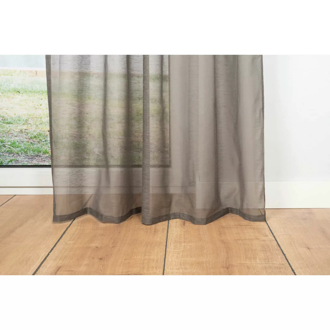 Ösenvorhang SOFT taupe B/L: ca. 135x300 cm günstig online kaufen