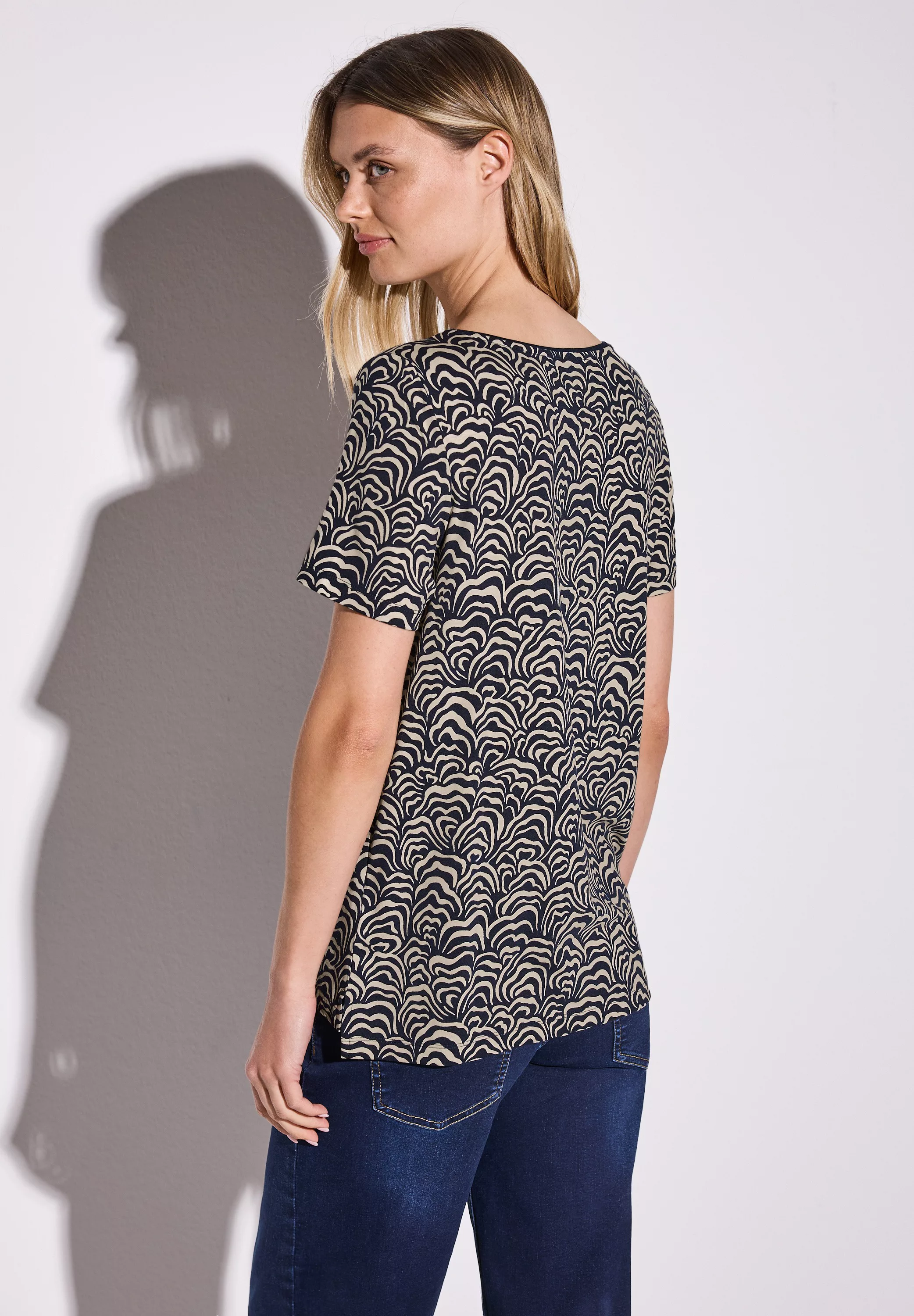 STREET ONE T-Shirt, aus softem Materialmix günstig online kaufen