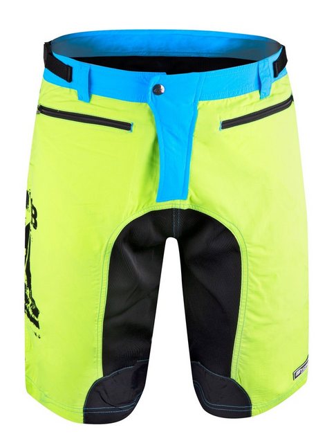 FORCE Fahrradhose FORCE Shorts MTB-11 fluo gelb-blau-schwarz, mit Innenhose günstig online kaufen