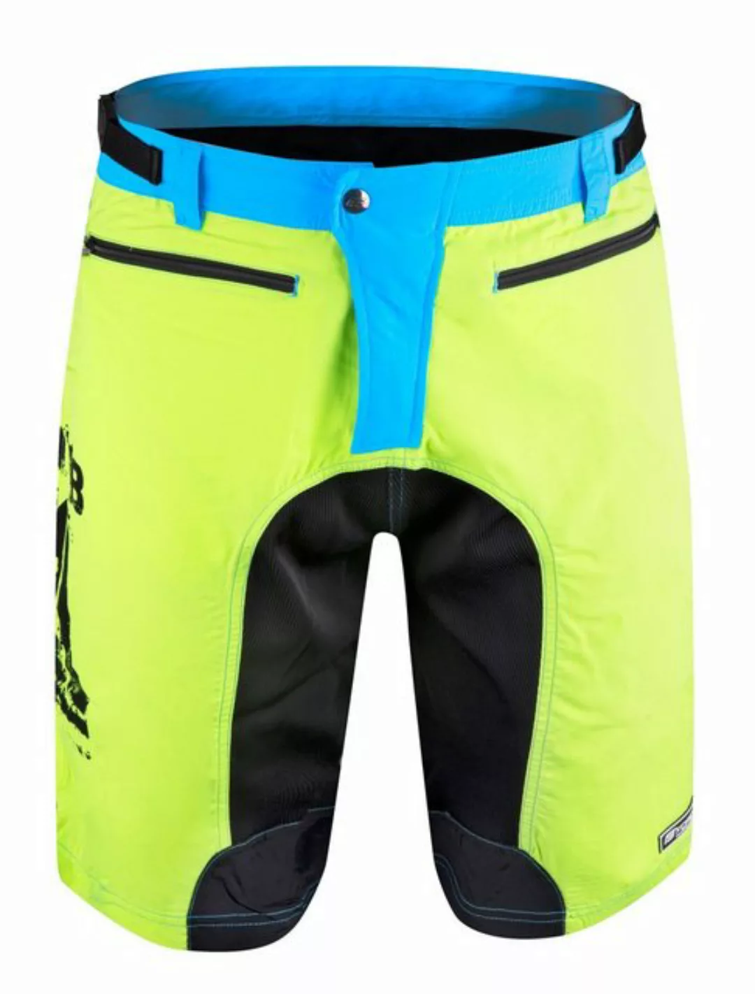 FORCE Fahrradhose FORCE Shorts MTB-11 fluo gelb-blau-schwarz, mit Innenhose günstig online kaufen