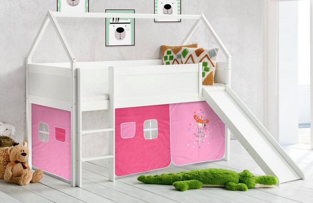 Homeline Kinderbett Hochbett Kinderbett Hochbett rutsche Leiter Weiss Massi günstig online kaufen