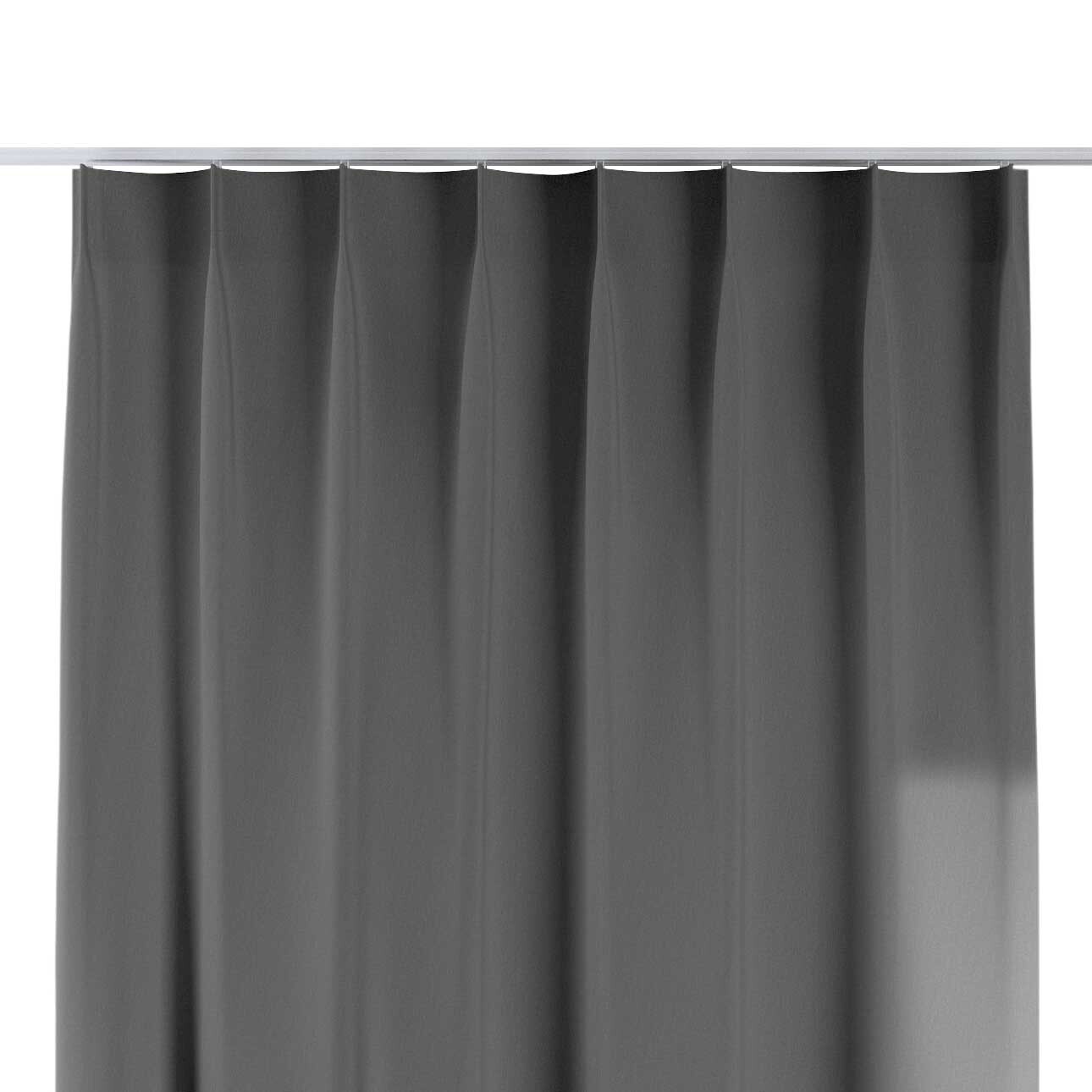 Vorhang mit flämischen 1-er Falten, grau, Quadro (136-14) günstig online kaufen