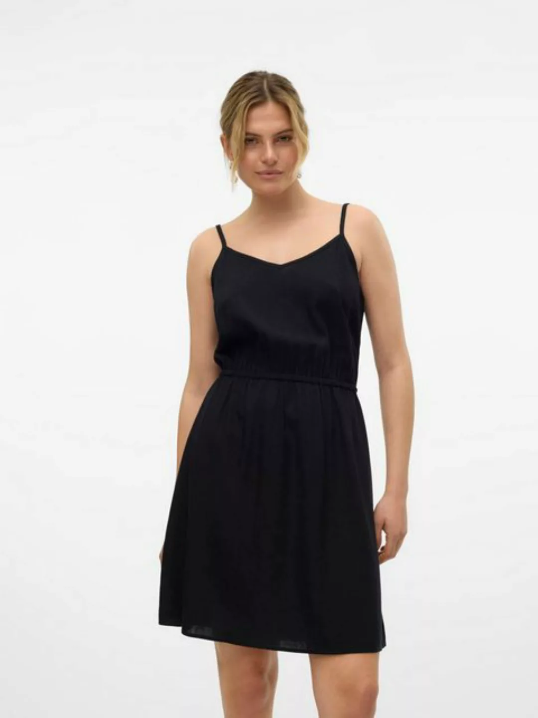 Vero Moda Trägerkleid VMMYMILO SINGLET SHORT DRESS WVN GA mit Leinen günstig online kaufen
