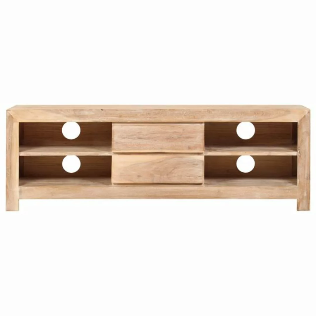 Tv-schrank Akazienholz Massiv 120 X 30 X 40 Cm Hellbraun günstig online kaufen