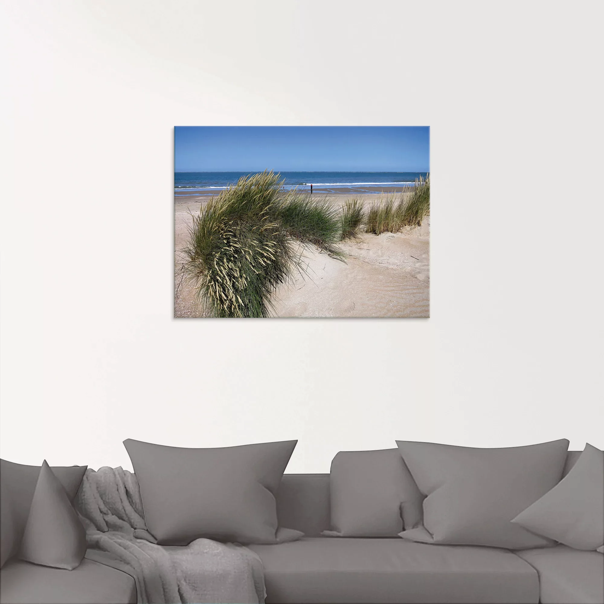 Artland Glasbild "wellige Dünenlandschaft", Strand, (1 St.), in verschieden günstig online kaufen