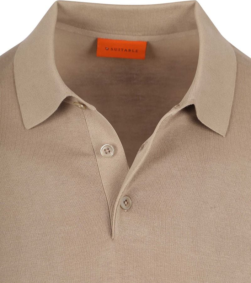 Suitable Compact Cotton Poloshirt Beige - Größe XXL günstig online kaufen