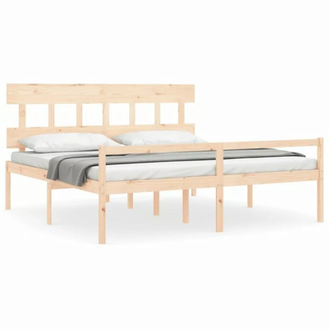 furnicato Bett Seniorenbett mit Kopfteil Super Kingsize Massivholz günstig online kaufen