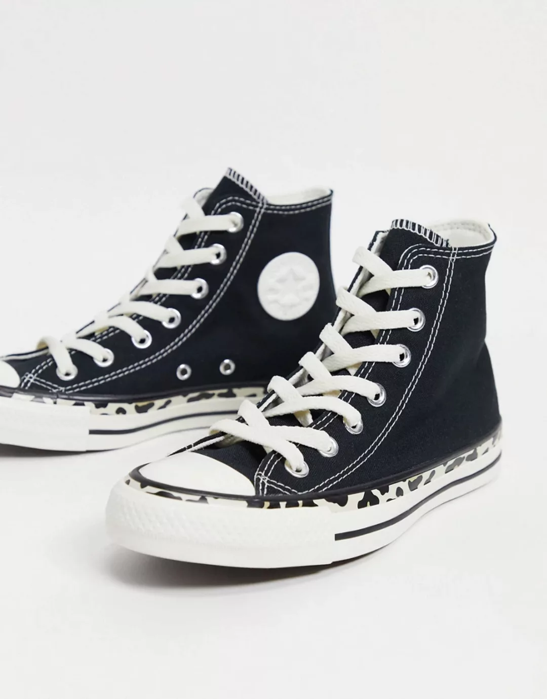 Converse – Chuck Taylor – Sneaker mit Leopardenverzierung in Schwarz günstig online kaufen