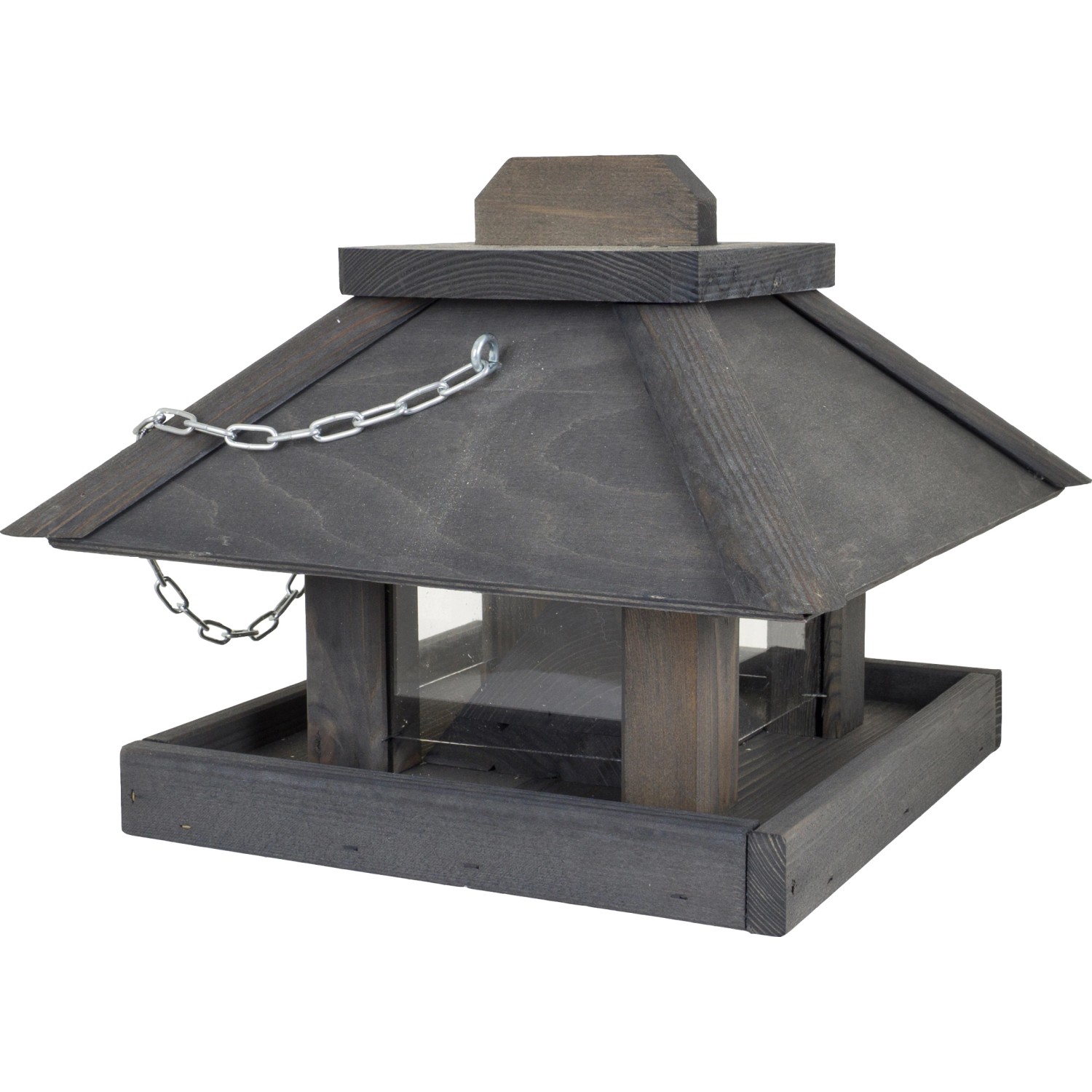 Vogelfutterhaus Kiefernholz Grau 22 cm  x 29 cm  x 29 cm günstig online kaufen