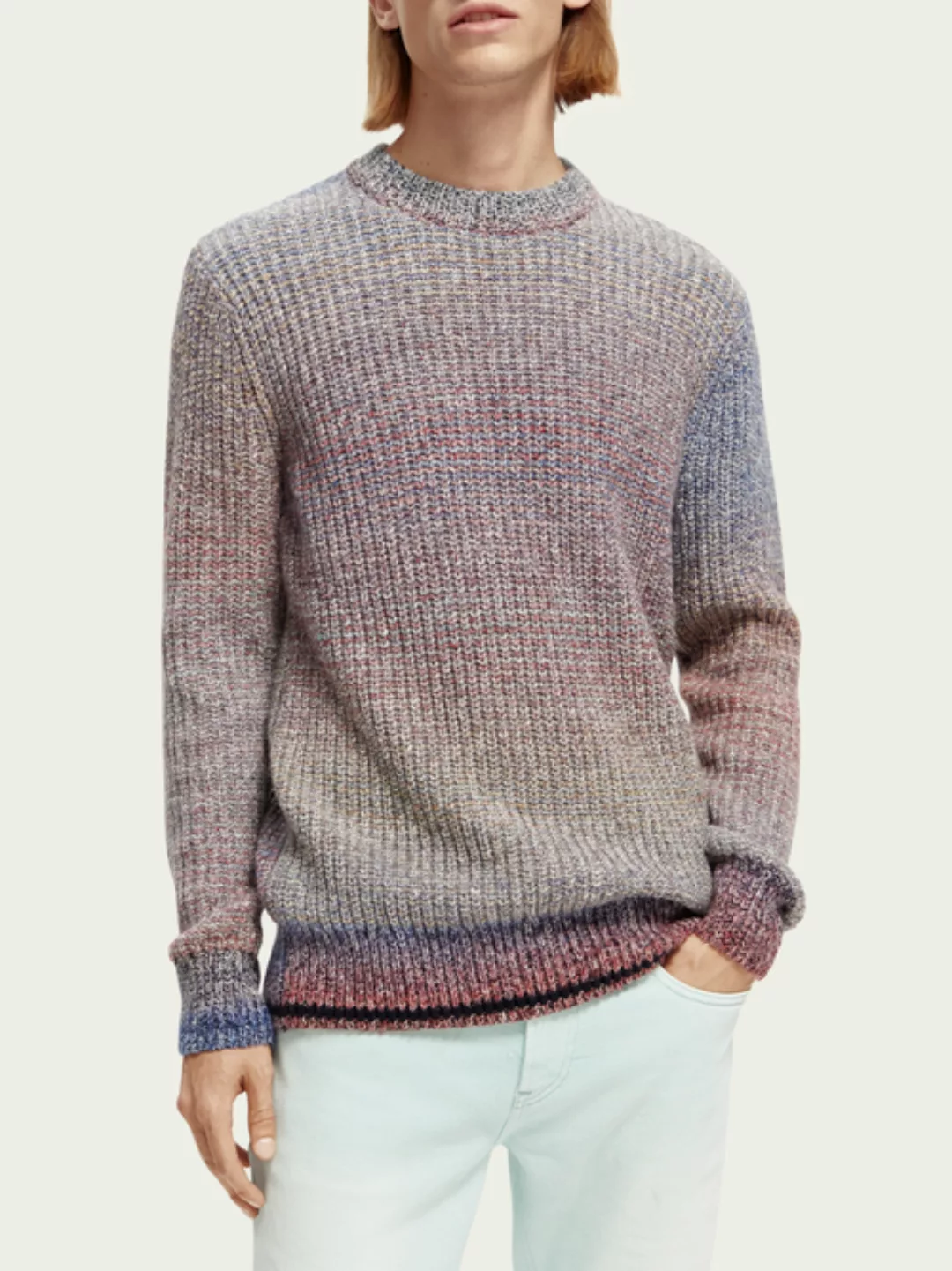 Scotch & Soda Pullover aus Rippstrick mit Farbverlauf günstig online kaufen