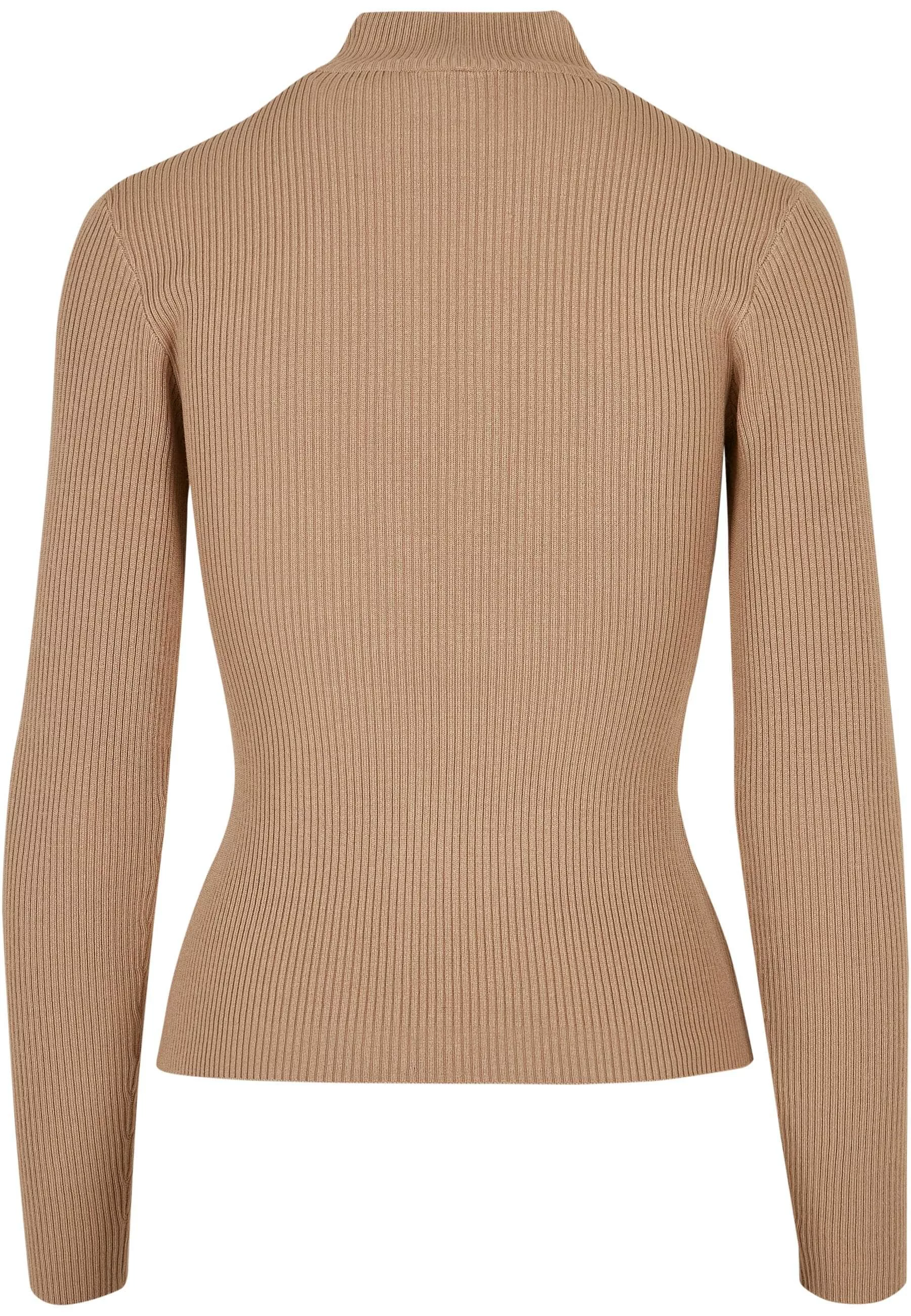 URBAN CLASSICS Sweater "Urban Classics Damen Ladies Rib Knit Turtelneck Swe günstig online kaufen