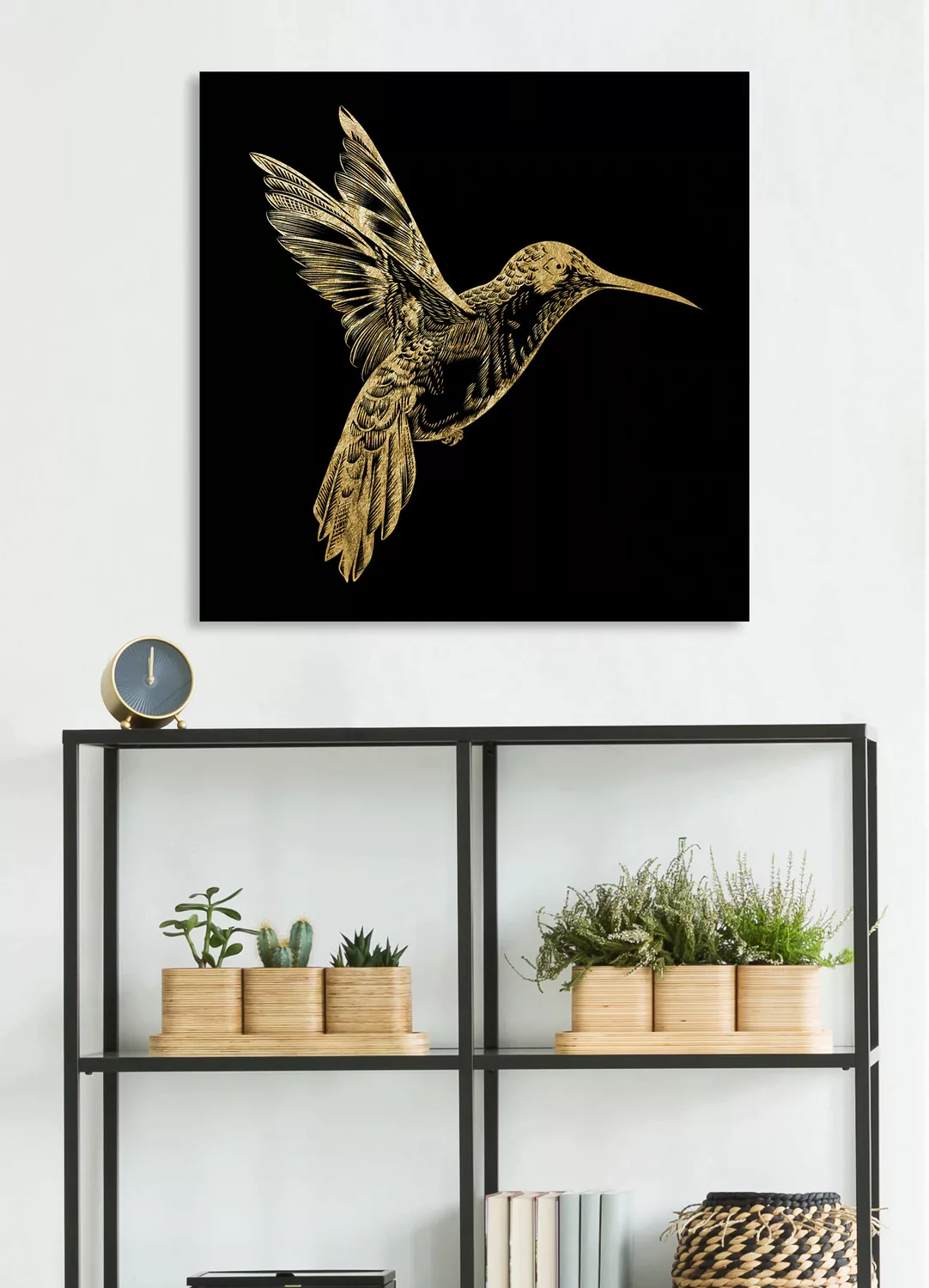 Leonique Acrylglasbild "Kolibri - Acrylbilder mit Blattgold veredelt", (1 S günstig online kaufen