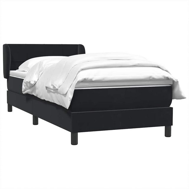 vidaXL Bett Boxspringbett mit Matratze Schwarz 90x220 cm Samt günstig online kaufen