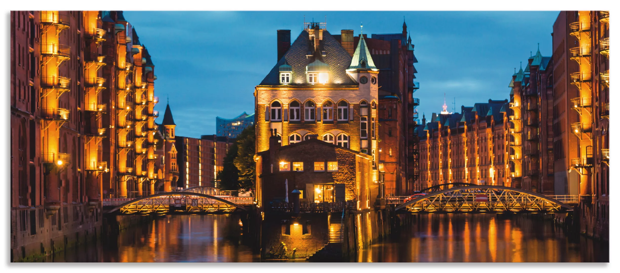 Artland Küchenrückwand »Teil der alten Speicherstadt in Hamburg«, (1 tlg.), günstig online kaufen