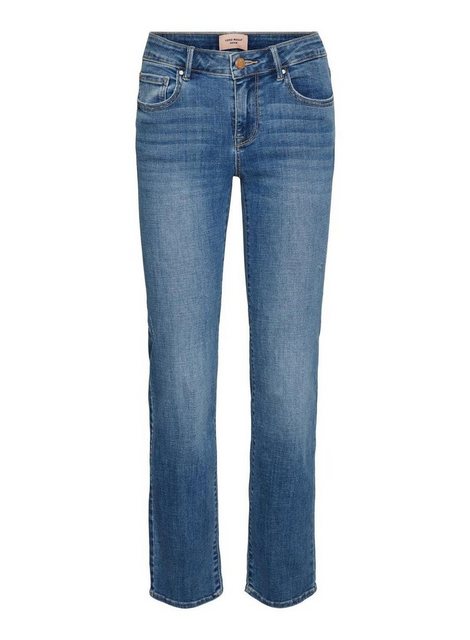 Vero Moda Damen Jeans VMFLASH MR STRAIGHT LI347 GA Straigt Fit - Blau - Med günstig online kaufen