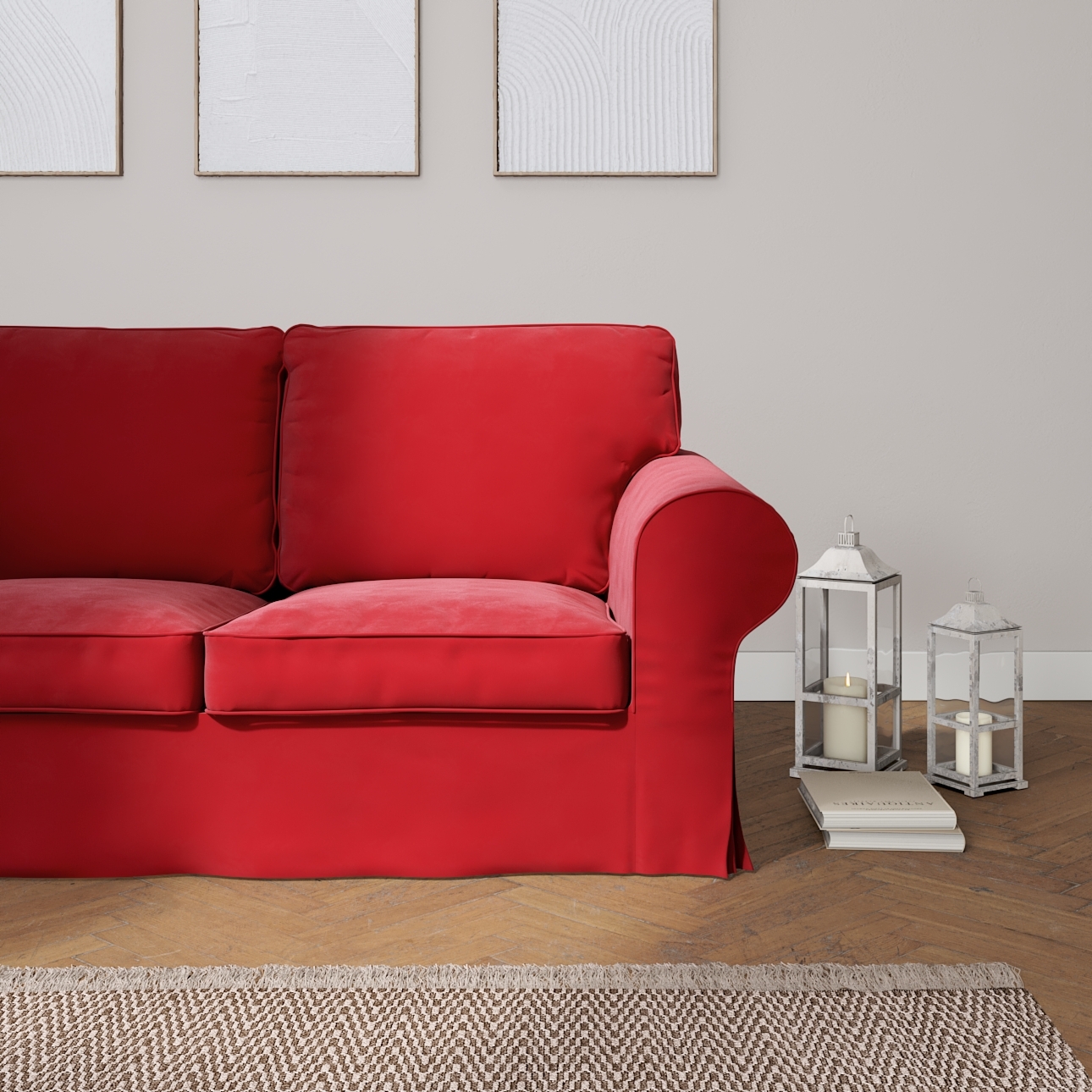 Bezug für Ektorp 2-Sitzer Schlafsofa ALTES Modell, rot, Sofabezug Ektorp 2- günstig online kaufen