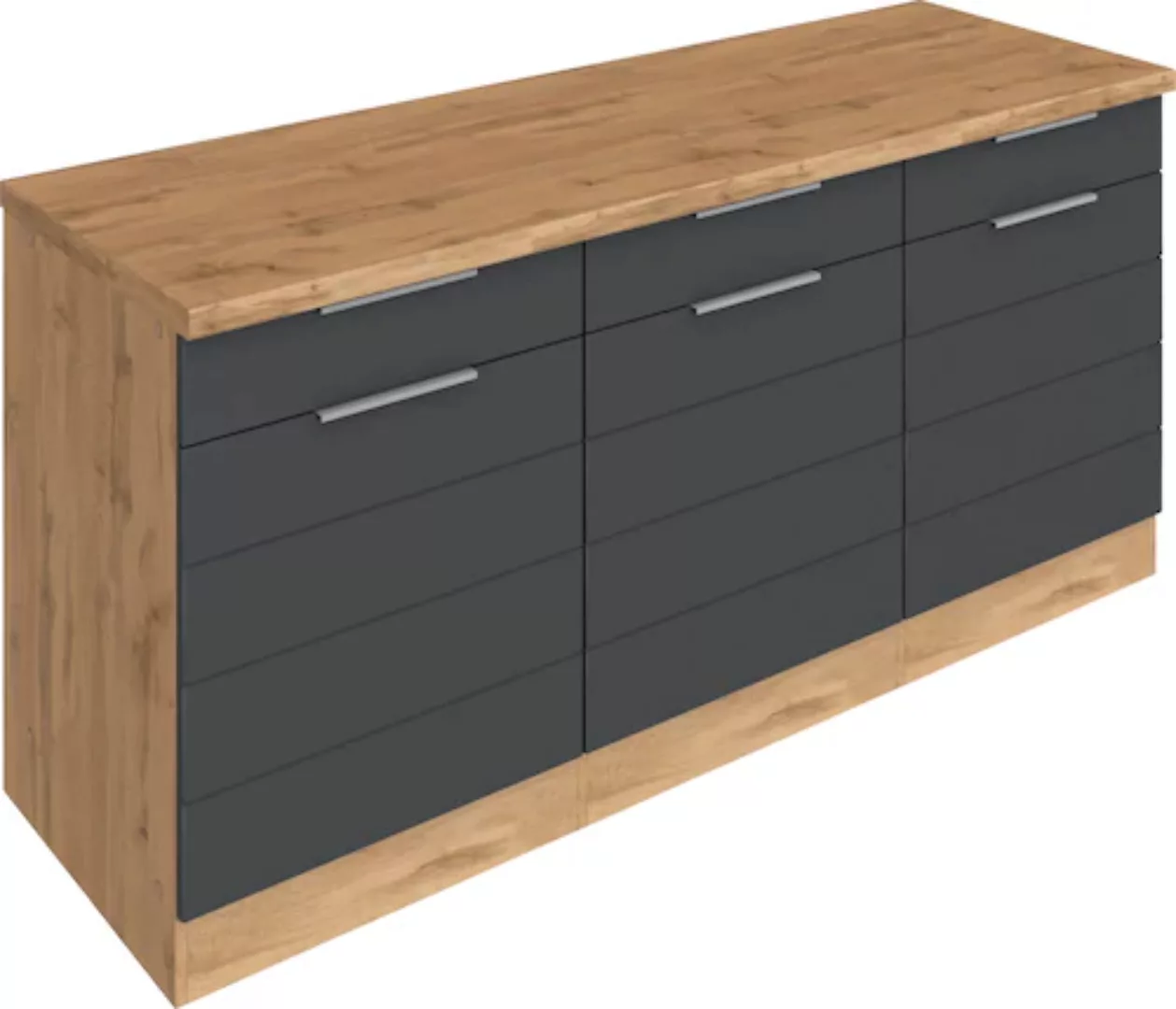 Kochstation Unterschrank "KS-Luhe", 180 cm breit, für viel Stauraum, MDF-Fr günstig online kaufen