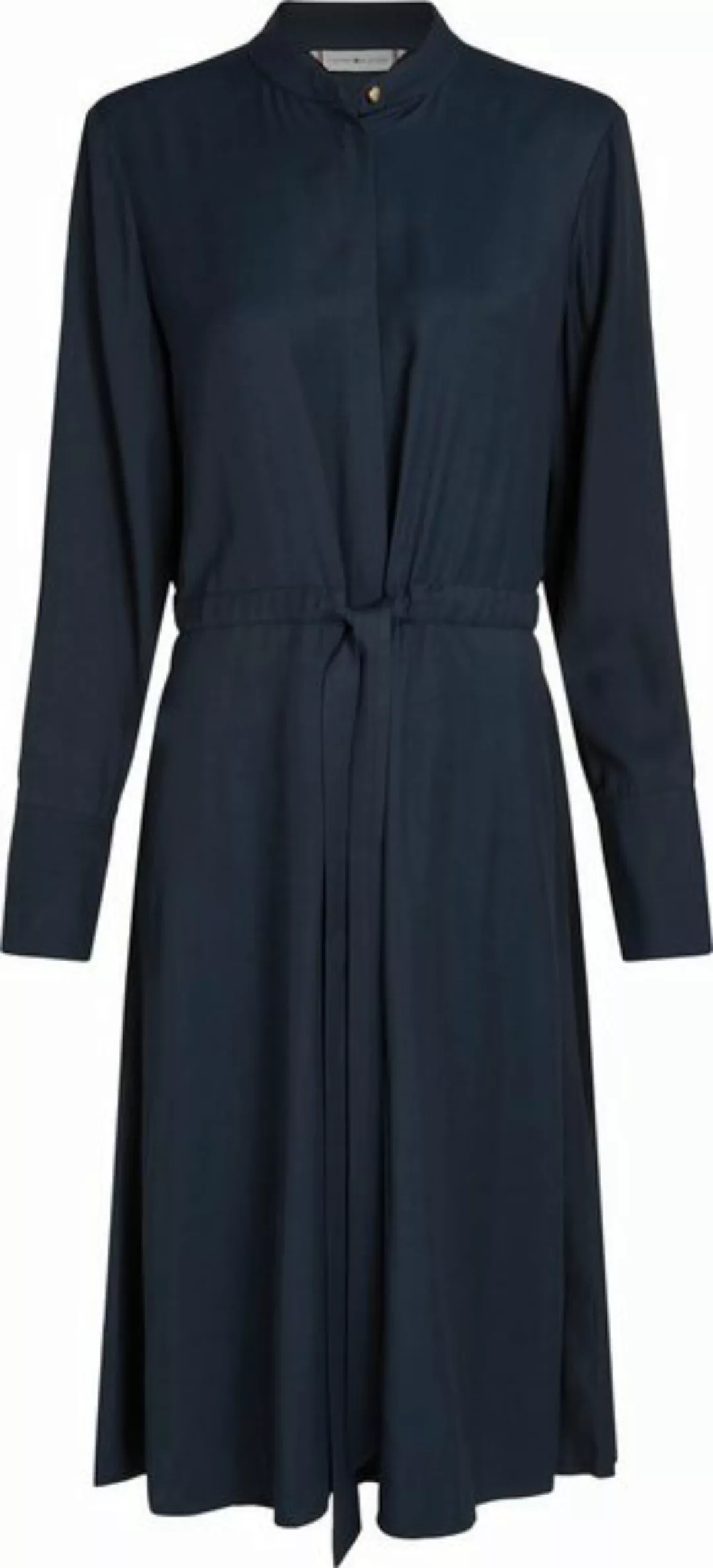 Tommy Hilfiger Blusenkleid SOFT VIS COLARLESS SHIRT DRESS mit Bindeband günstig online kaufen