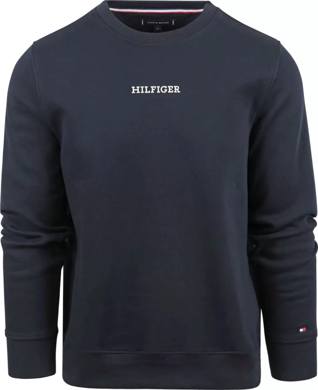 Tommy Hilfiger Logo Sweater Navy  - Größe L günstig online kaufen
