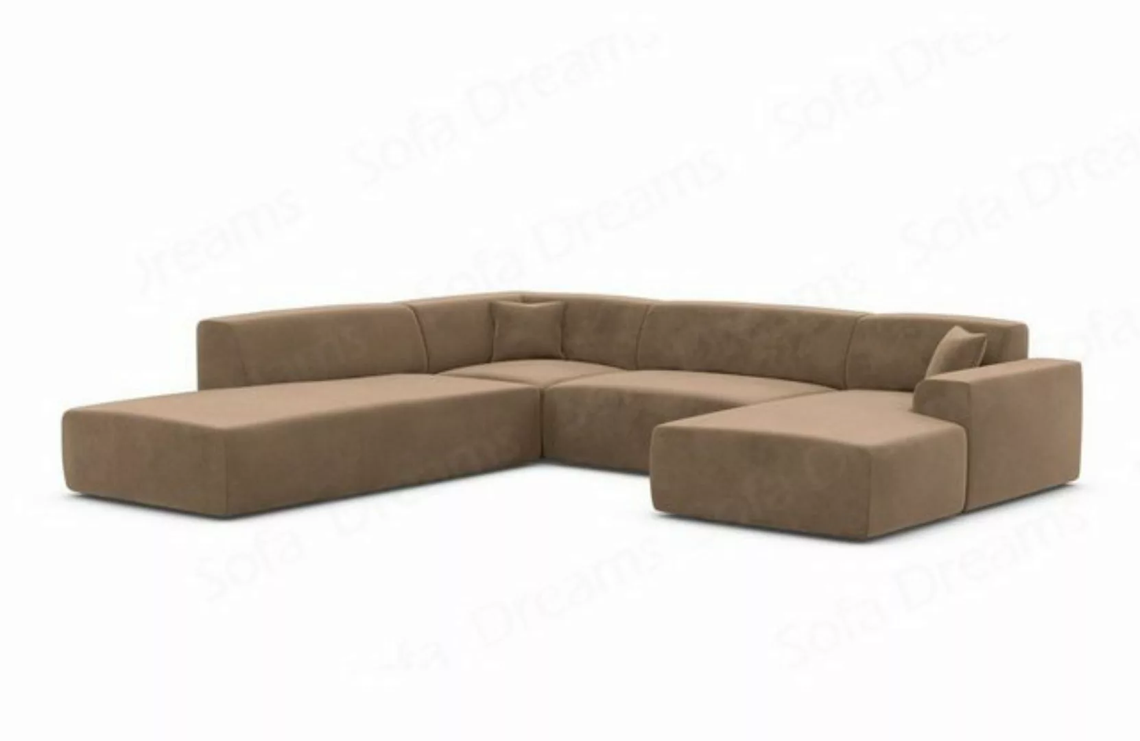 Sofa Dreams Wohnlandschaft Polster Designer Sofa Mallorca U Lounge Samtstof günstig online kaufen