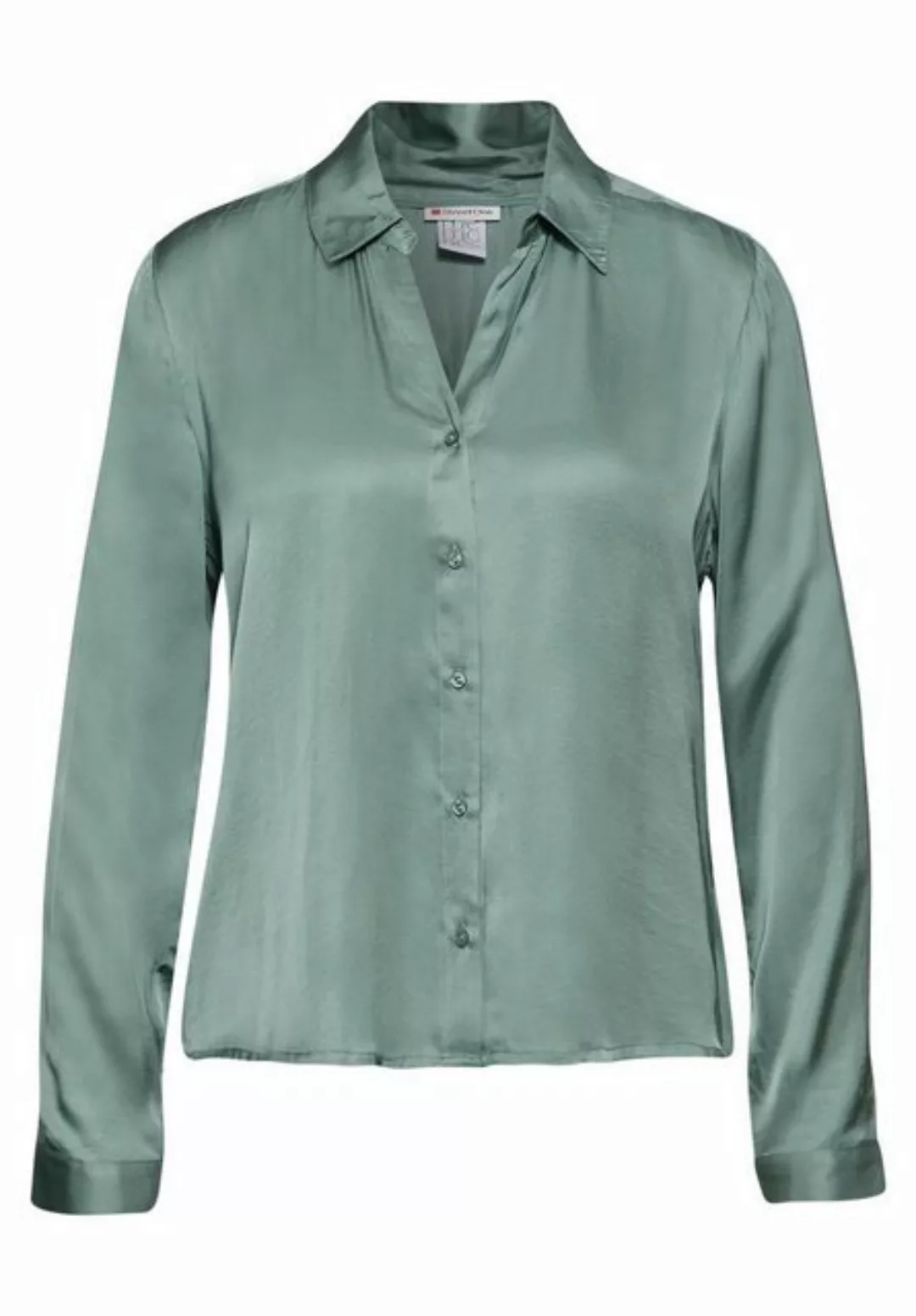 STREET ONE Blusentop Satin shirtcollar blouse w spl günstig online kaufen