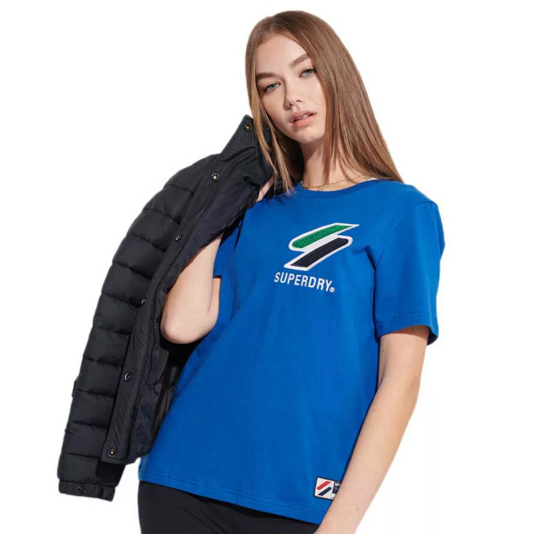 Superdry Sportstyle Chenille Kurzarm T-shirt L Royal günstig online kaufen