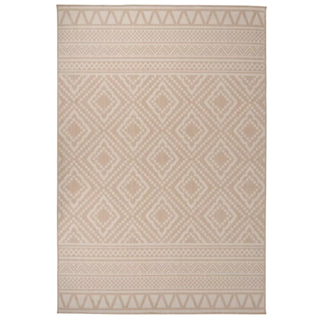 Vidaxl Outdoor-teppich Flachgewebe 160x230 Cm Braun Gestreift günstig online kaufen