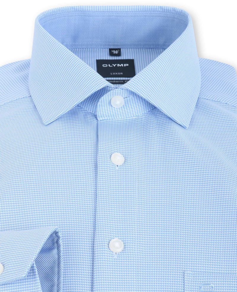 OLYMP Luxor Modern Fit Hemd Blau Design - Größe 38 günstig online kaufen