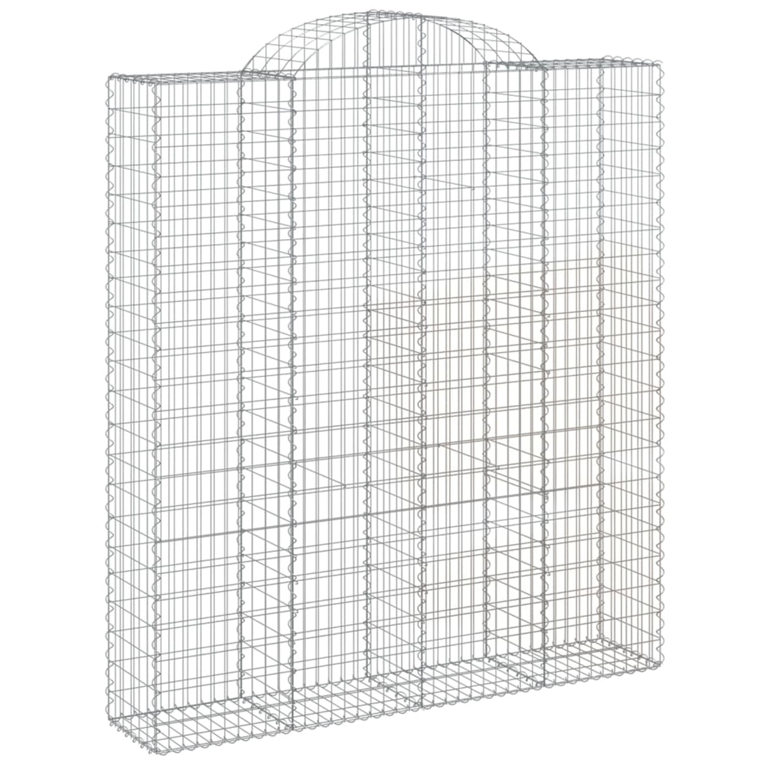 vidaXL Gabionen mit Hochbogen 2 Stk 200x50x220/240cm Eisen 1679858 günstig online kaufen