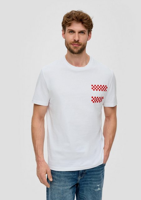 s.Oliver Kurzarmshirt Unisex Baumwoll-T-Shirt mit EM-Print Artwork günstig online kaufen