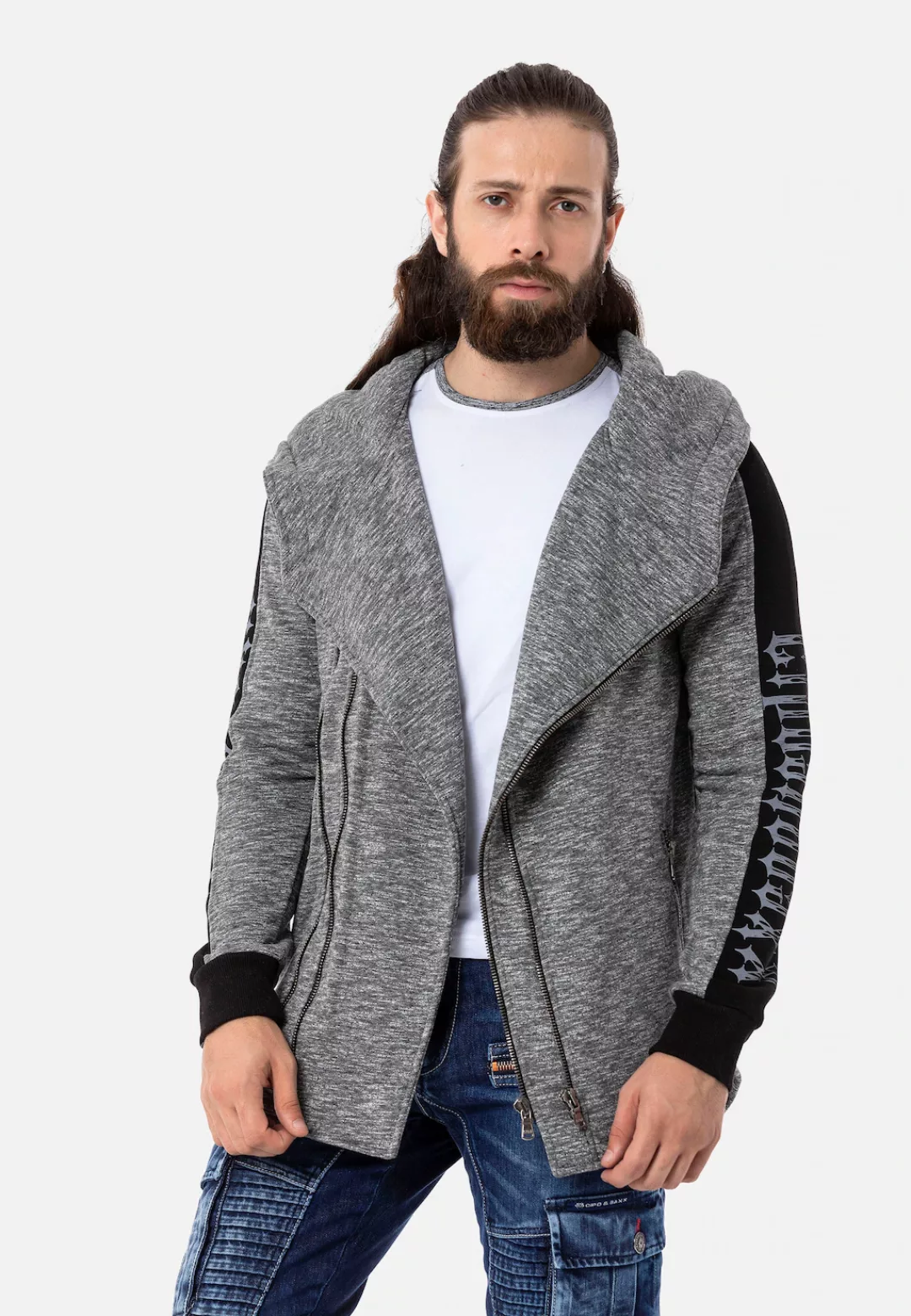 Cipo & Baxx Sweatjacke, in extravagantem Look günstig online kaufen