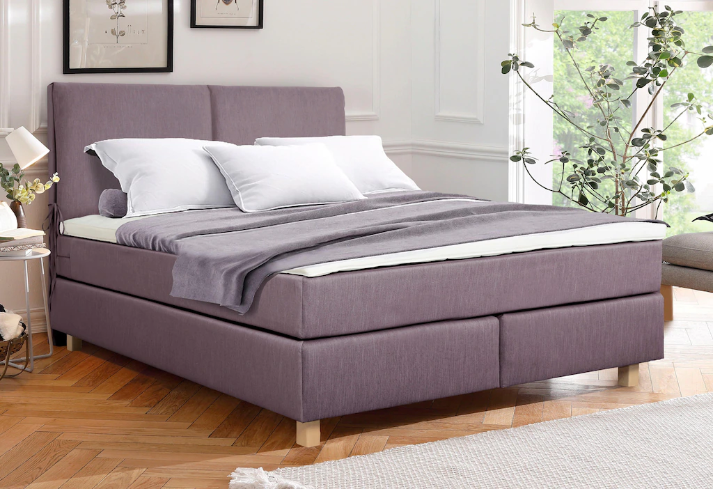 Home affaire Boxspringbett »Nele«, inkl. Topper im schlichtem Design günstig online kaufen