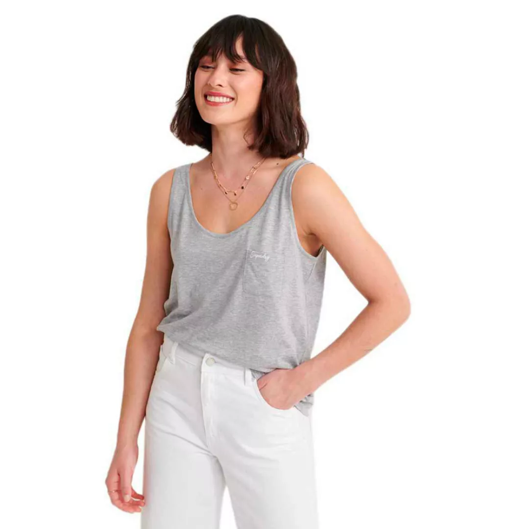 Superdry Orange Label Essential Ärmelloses T-shirt S Mid Grey Marl günstig online kaufen