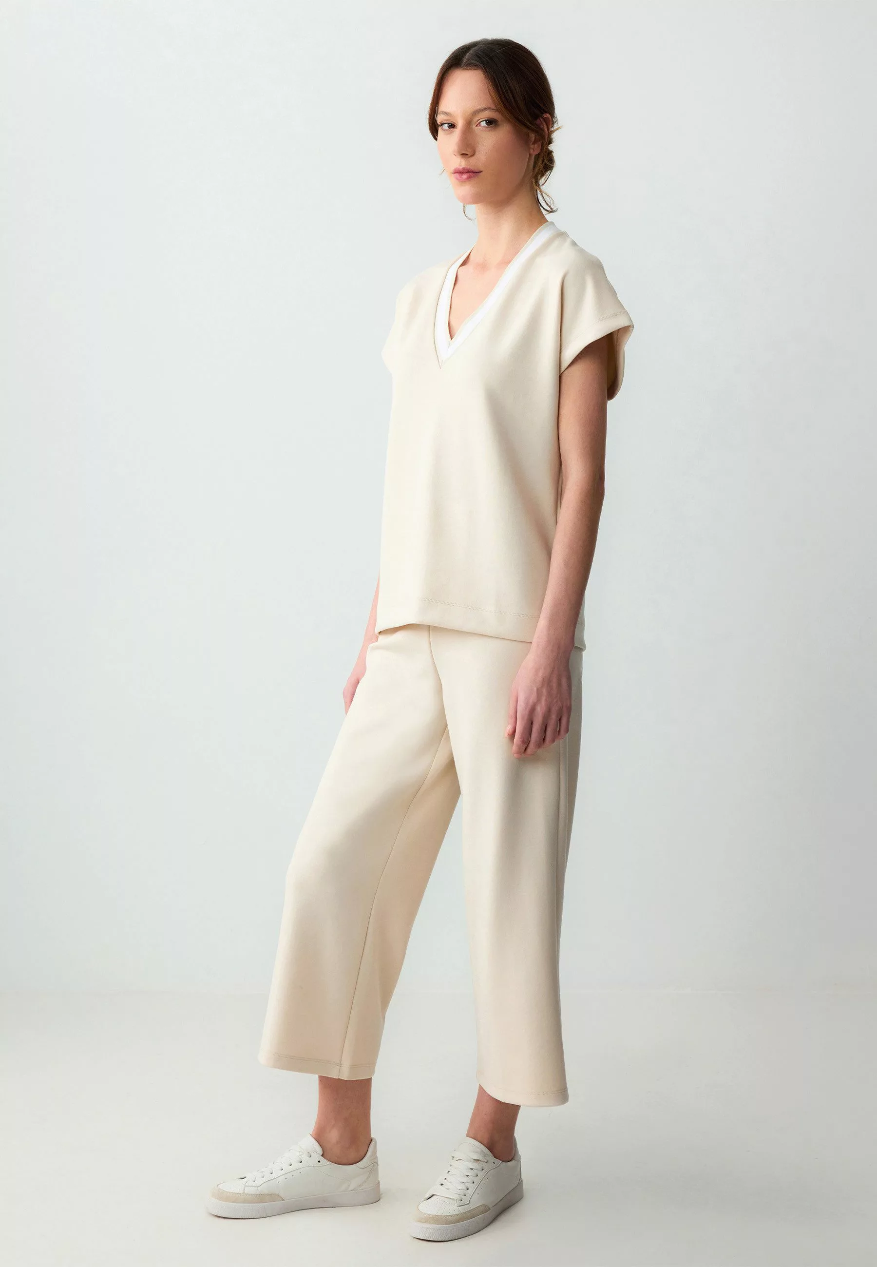 Jimmy Key Strickhose Elegante Beige Hose günstig online kaufen