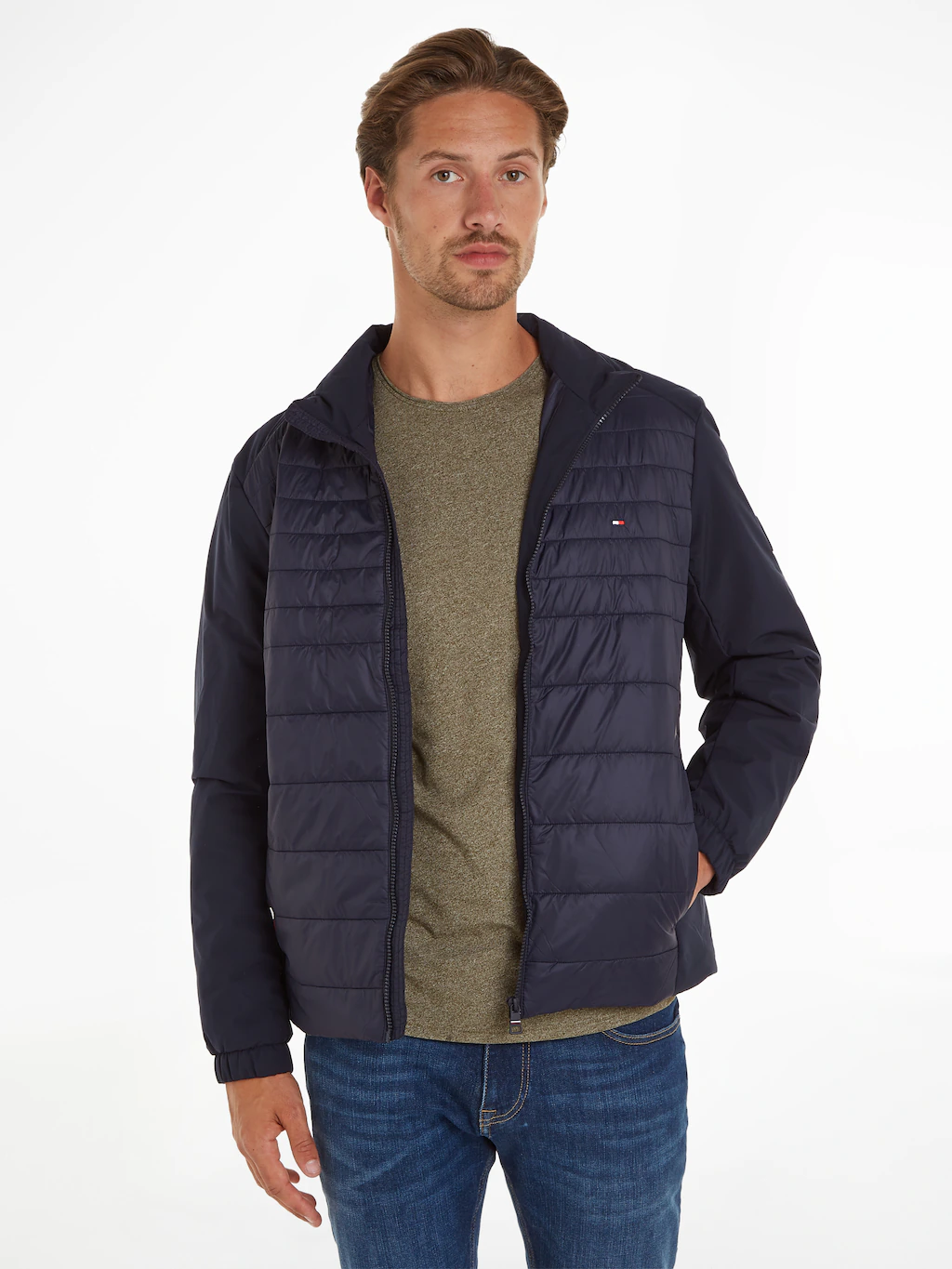 Tommy Hilfiger Steppjacke "CL MIX MEDIA STAND COLLAR JACKET" günstig online kaufen