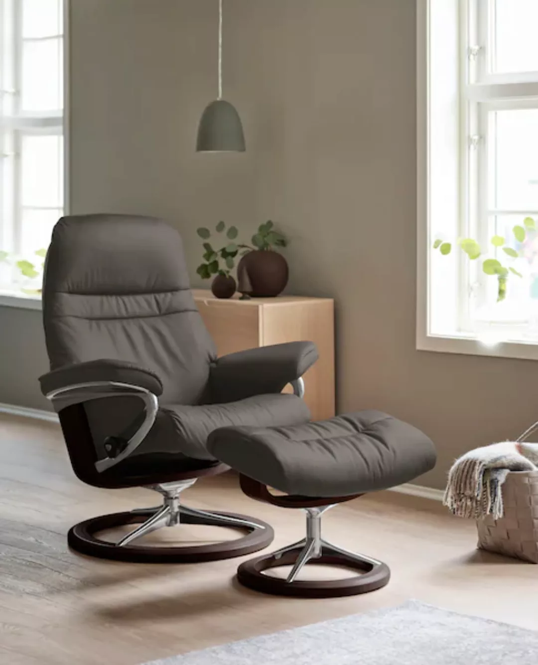 Stressless® Relaxsessel »Sunrise«, (Set, Relaxsessel mit Hocker), mit Signa günstig online kaufen