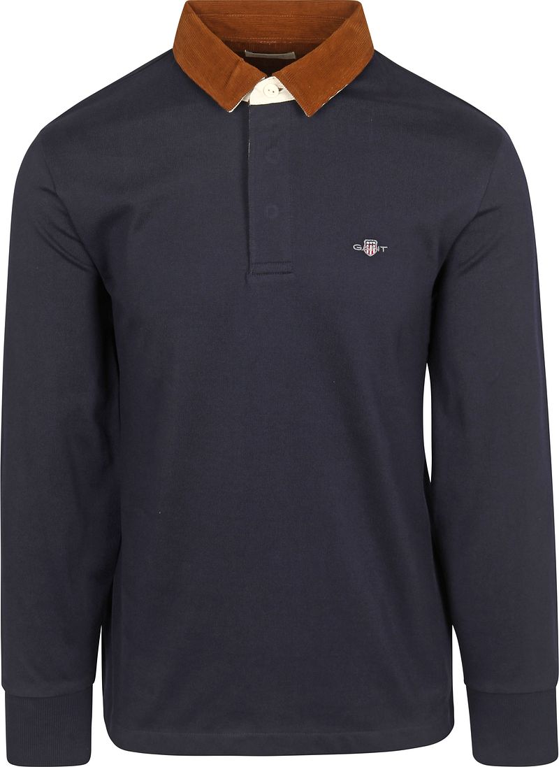 Gant Heavy Rugger Shield Corduroy Poloshirt Navy - Größe M günstig online kaufen