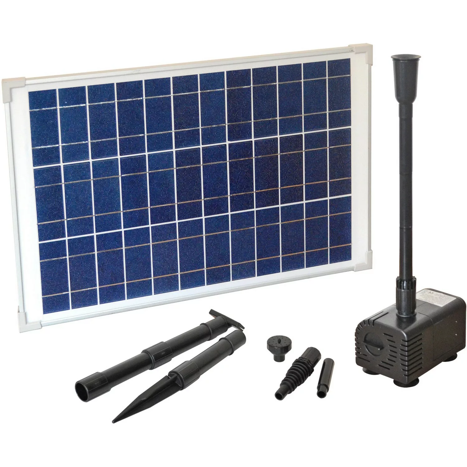 Heissner Solar-Teichpumpen-Set 1300 l/h 0,00036 m³/s günstig online kaufen