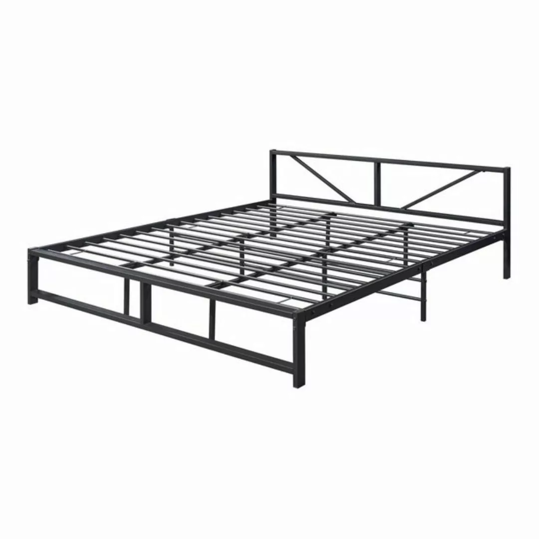 en.casa Metallbett, »Meran« Bettgestell 180x200 cm Doppelbett schwarz günstig online kaufen