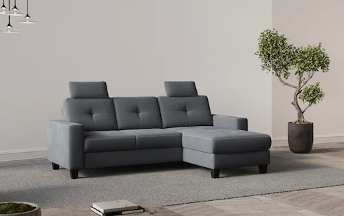 Places of Style Ecksofa "Varese L-Form", Kreuznaht in beige günstig online kaufen