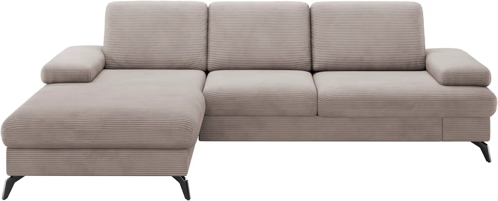 sit&more Ecksofa "Morris Jubi L-Form", inkl. Armteilfunktion und 1 Zierkiss günstig online kaufen