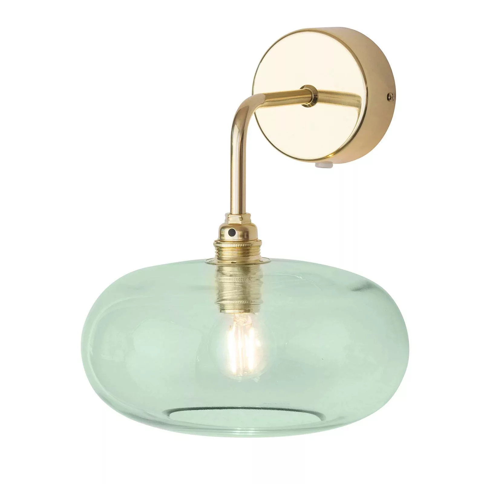 EBB & FLOW Horizon Arm-Wandlampe gold/grün Ø 21 cm günstig online kaufen