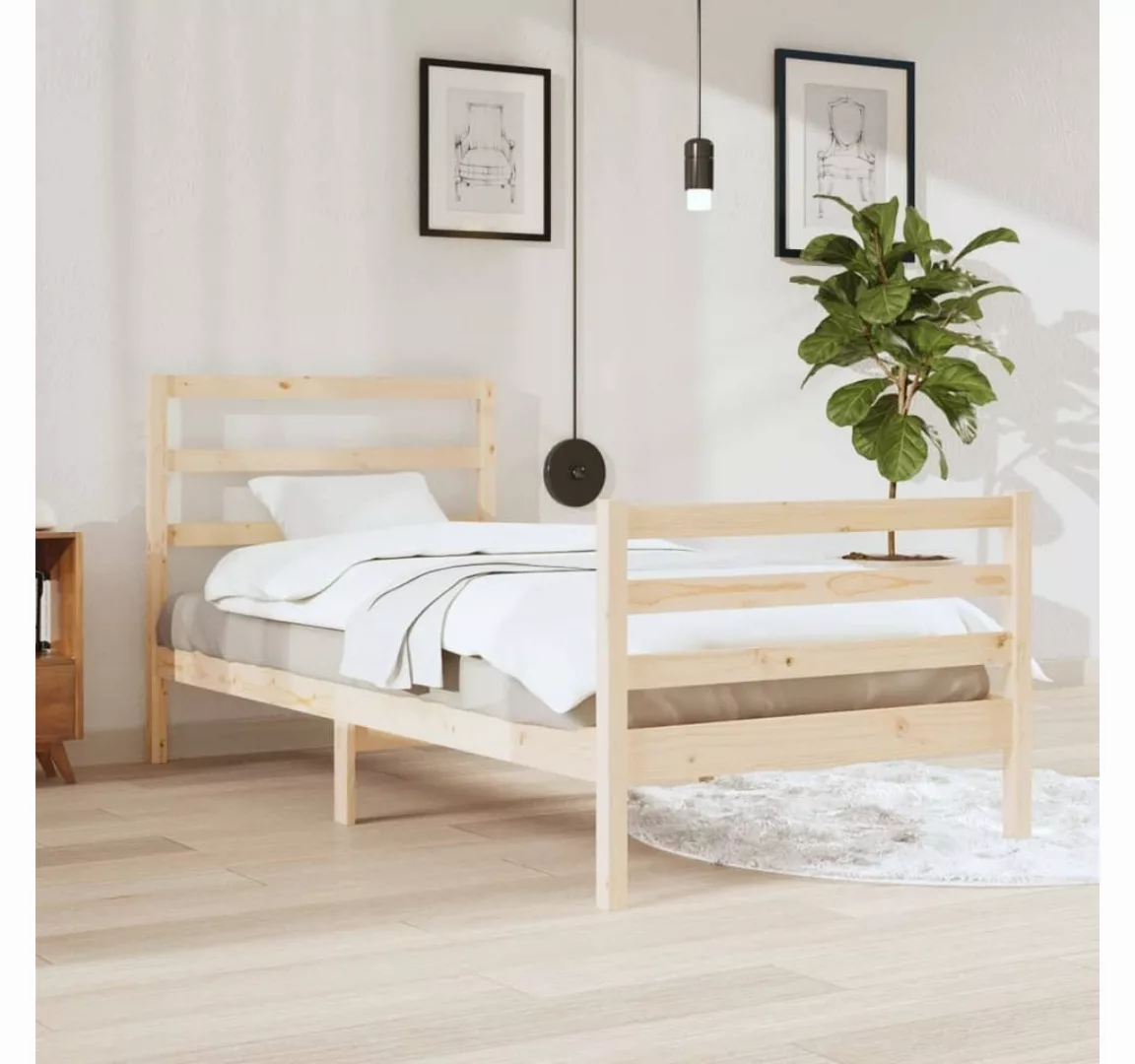 vidaXL Bett Massivholzbett Kiefer 90x200 cm günstig online kaufen