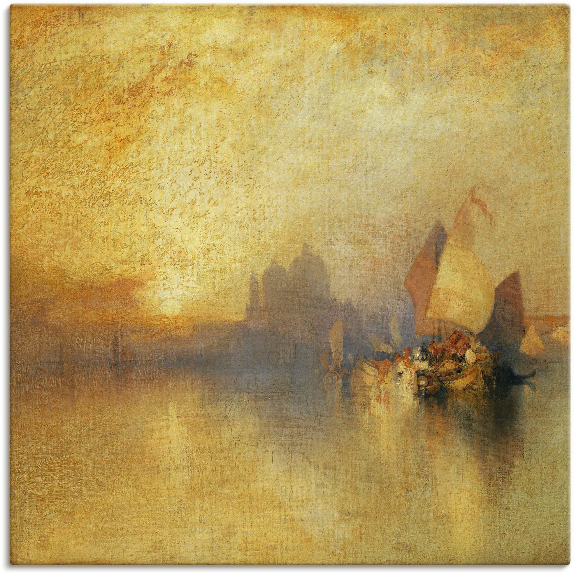 Artland Leinwandbild »Venedig bei Sonnenuntergang.«, Sonnenaufgang & -unter günstig online kaufen