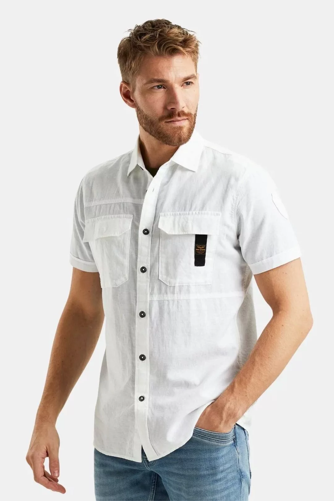 PME Legend Short Sleeve Hemd Leinen Grün - Größe 3XL günstig online kaufen