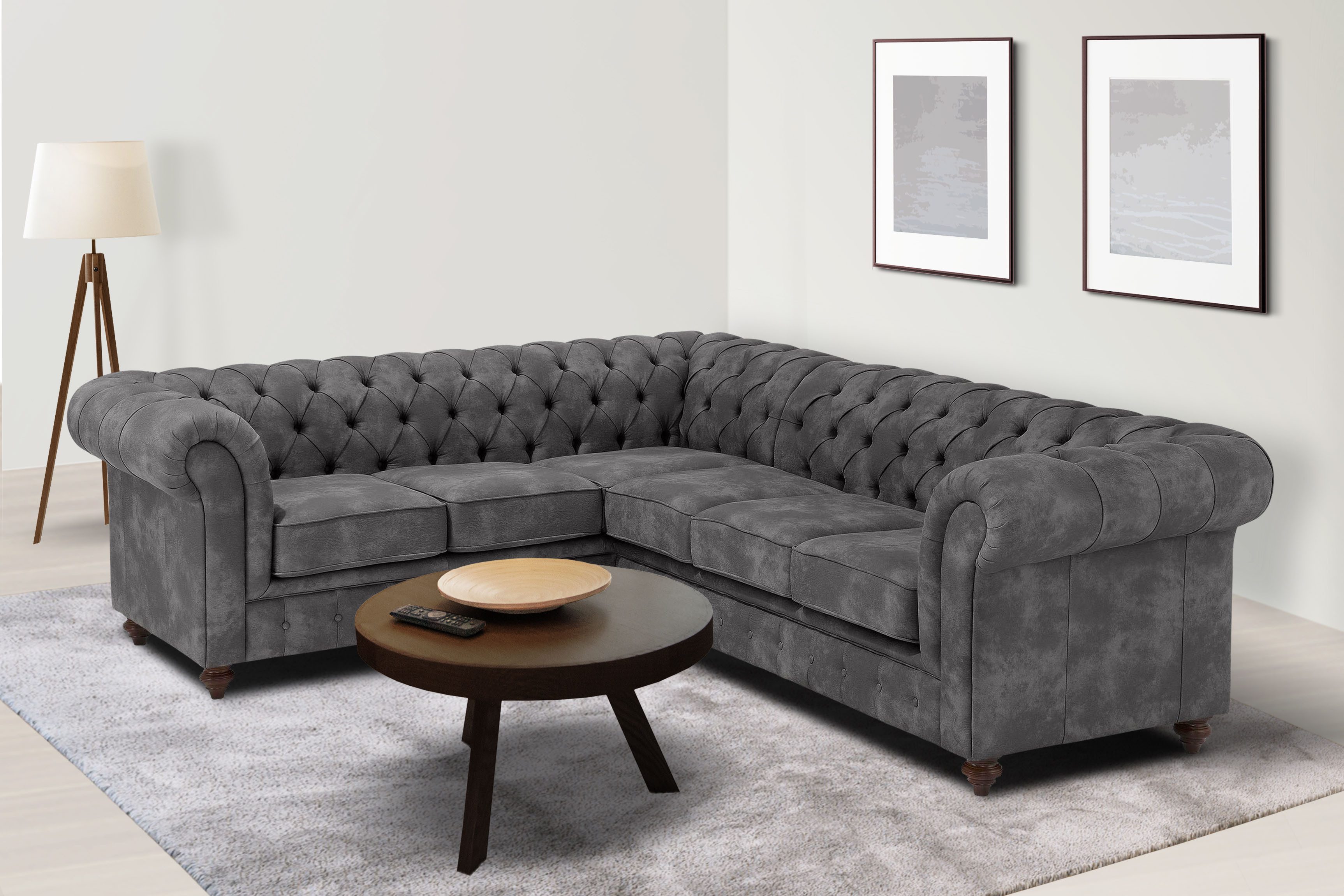 Home affaire Chesterfield-Sofa Chesterfield Ecksofa, auch günstig online kaufen
