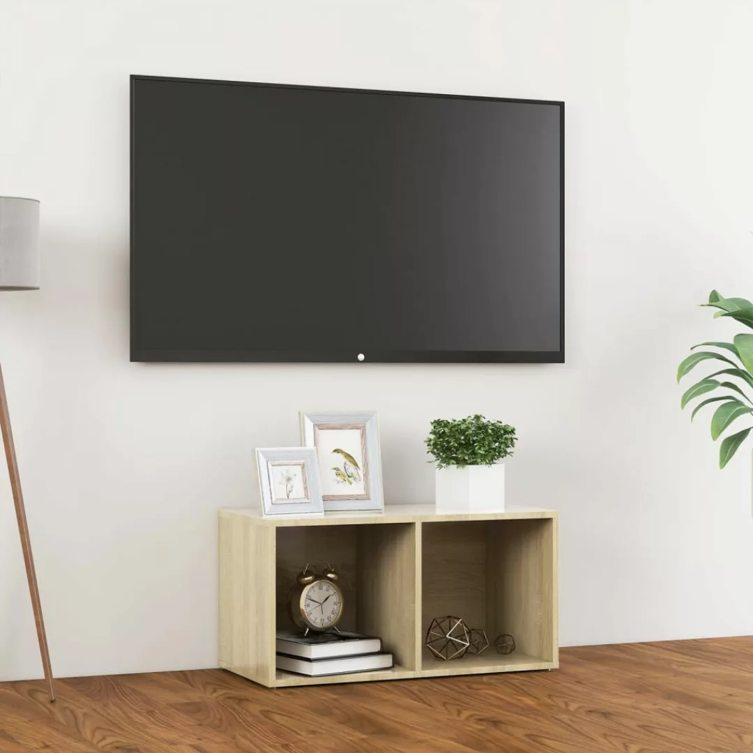 vidaXL TV-Schrank TV-Schrank Sonoma-Eiche 72x35x36,5 cm Spanplatte Lowboard günstig online kaufen
