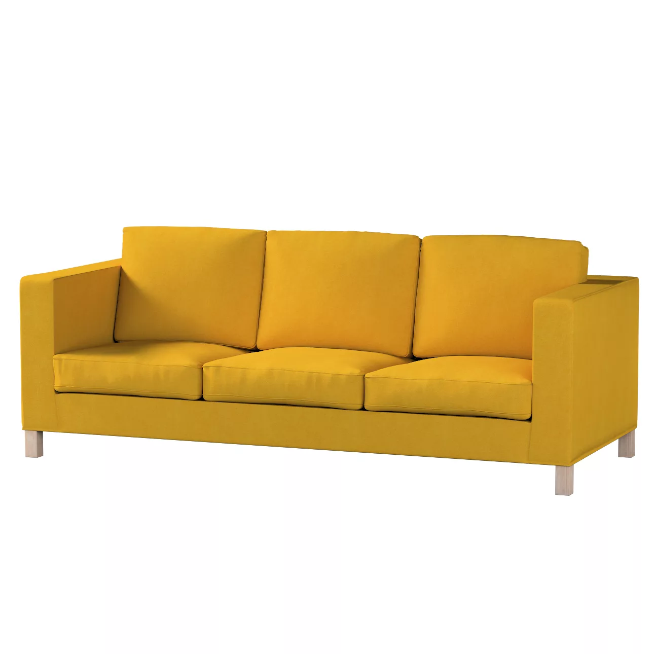 Bezug für Karlanda 3-Sitzer Sofa nicht ausklappbar, kurz, senffarbe, Bezug günstig online kaufen