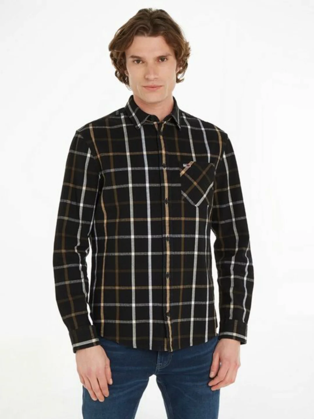 Tommy Jeans Flanellhemd TJM REG CHECK FLANNEL SHIRT mit Brusttasche günstig online kaufen